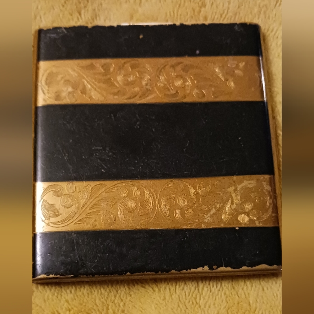 Vintage Elgin American Cigarette Case Gold Tone Finish Art Deco Made in USA